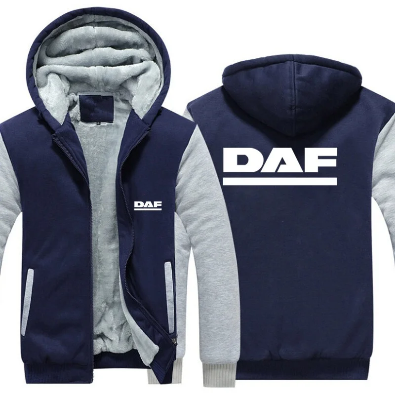 

2023 NEW Winter Thicken Warm Hoodies Men/Women truck fans DAF sweatshirt Casual Fleece Hoodie coat male Jacket Coat