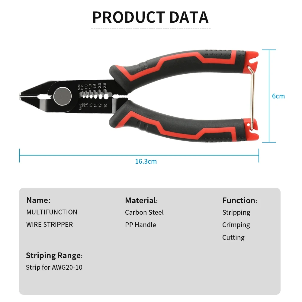 كماشة متجرد الأسلاك التلقائي تجريد القاطع سلك كابل العقص أدوات إصلاح كهربائي سلك متجرد أداة أدوات يدوية