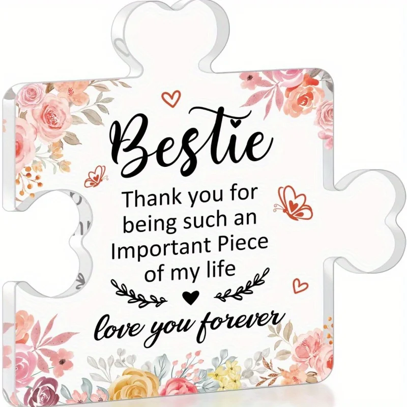 Acrylic Puzzle Plaque - A unique birthday or Christmas gift for a best friend or sister.