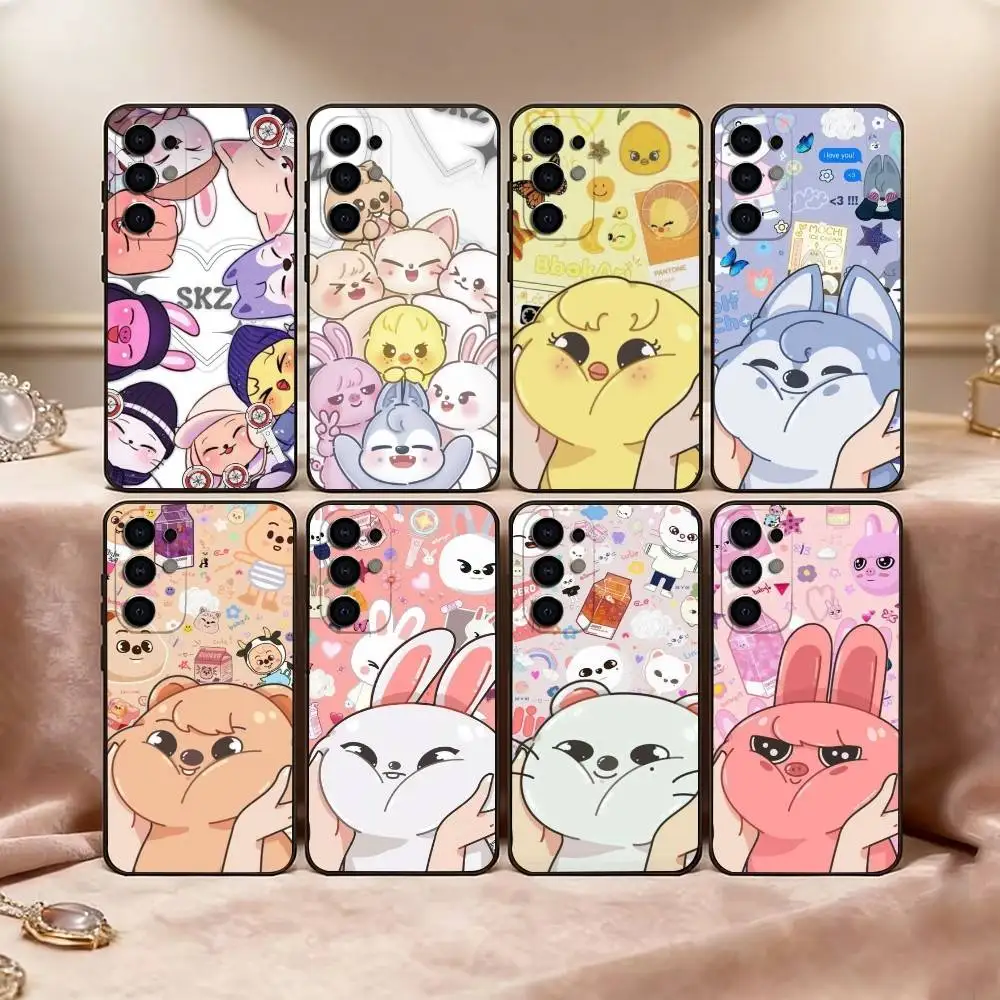 

S-Stray-Kids Skzoos Kpop Phone Case For Samsung S25,S24,S21,S22,S23,S30,Ultra,S20,Plus,Fe,Soft Silicone Black Cover
