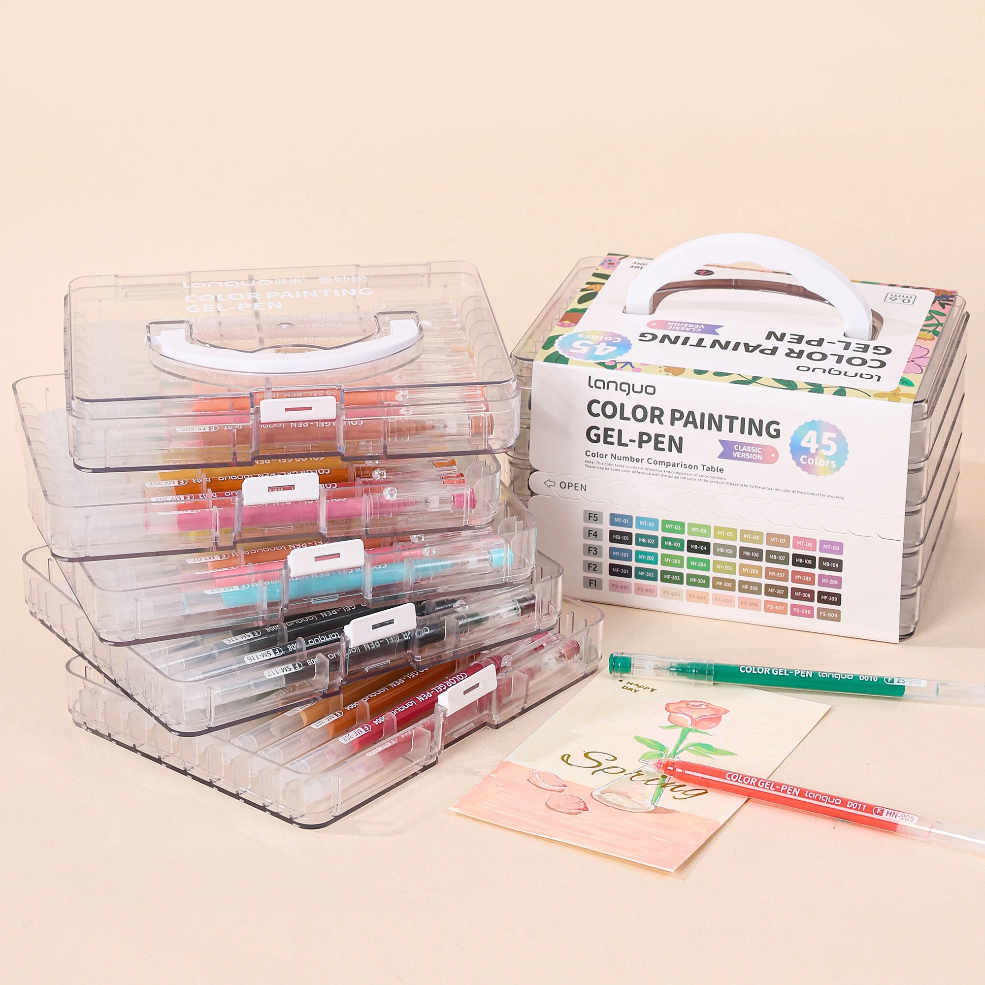 

45Colors Neutral Pen Art Supplies Multi-Color Handbook Pen Color Gel Pen Students Painting Drawing Marker Stationery