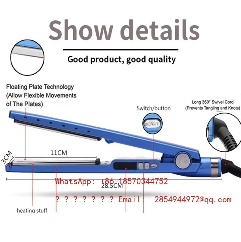 Portable Dual Use Hair Straightener Curling Iron Multifunctional Flat Iron for Ladies Daily Hair Styling