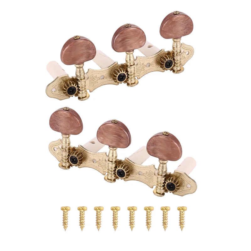 Chevilles de réglage de cordes de guitare classique A12E-gauche droite, têtes de Machine, touches de réglage 3L3R, accessoires de guitare professionnels