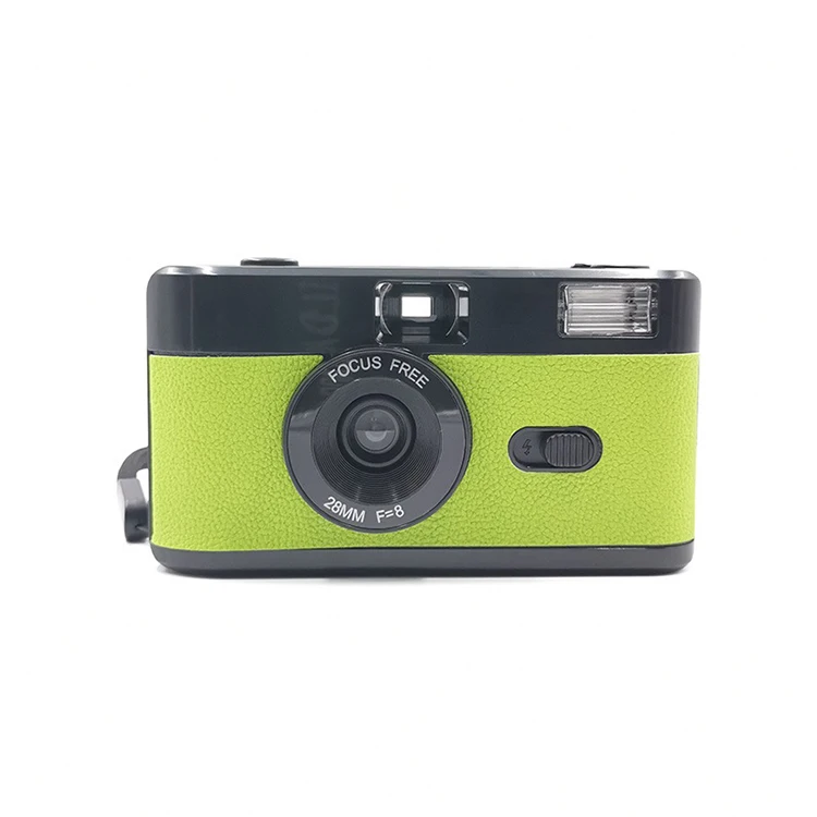 35Mm Motorized Focus Retro Style Fixed Optical Zoom Built-in Flash Reusable Retro Photography Gear Non-Disposable Film Camera