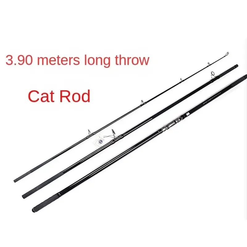 for 2019 Carbon Fiber 3.9m Three Section Strong Long Throw Sea Rod Anchor Fishing Rod Weight 540g