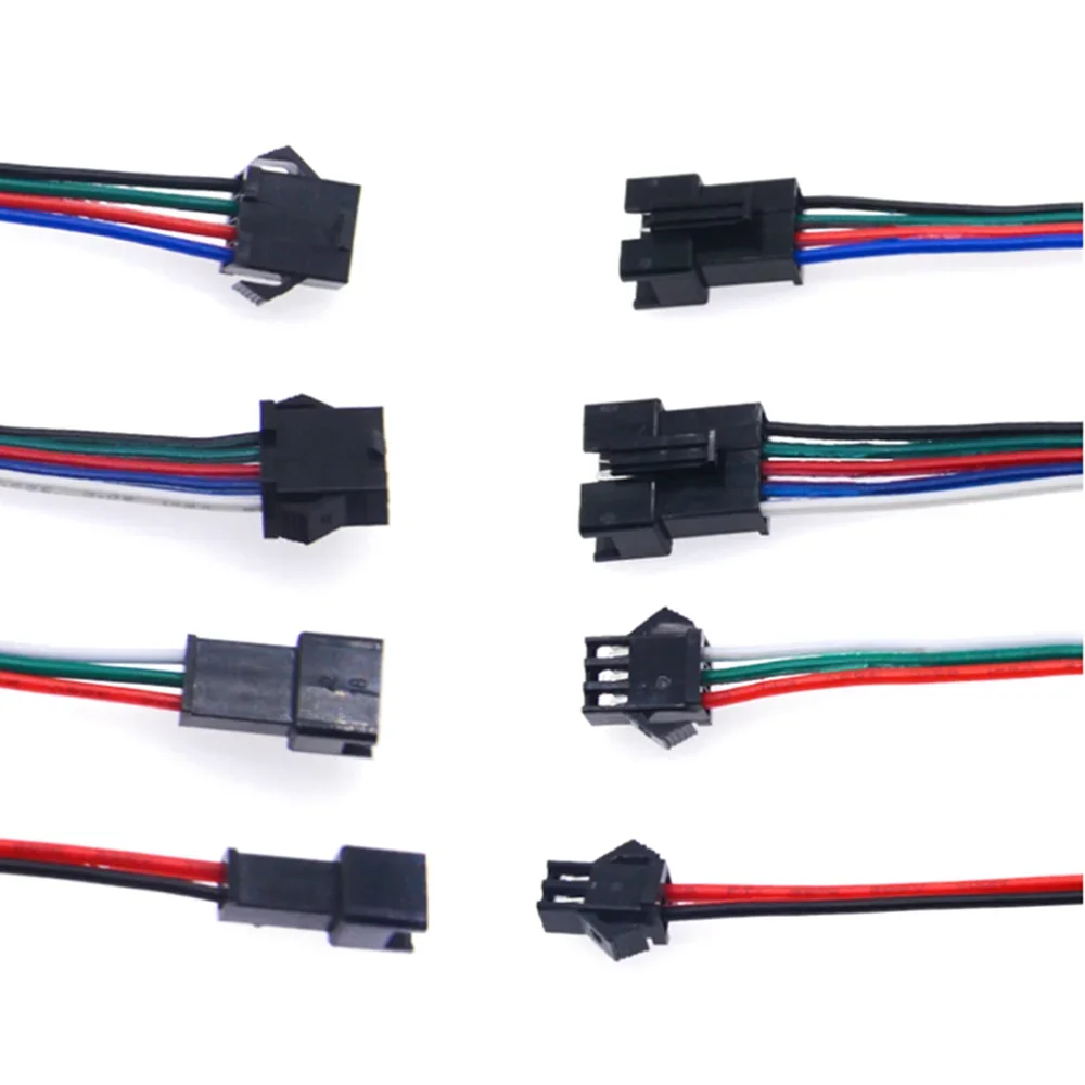 1M 2M 3M 2pin 3pin 4pin Argb Jst Sm Plug Extensie Mannelijke/Vrouwelijke Eire Connector Kabel Voor Led Light Driver Cctv