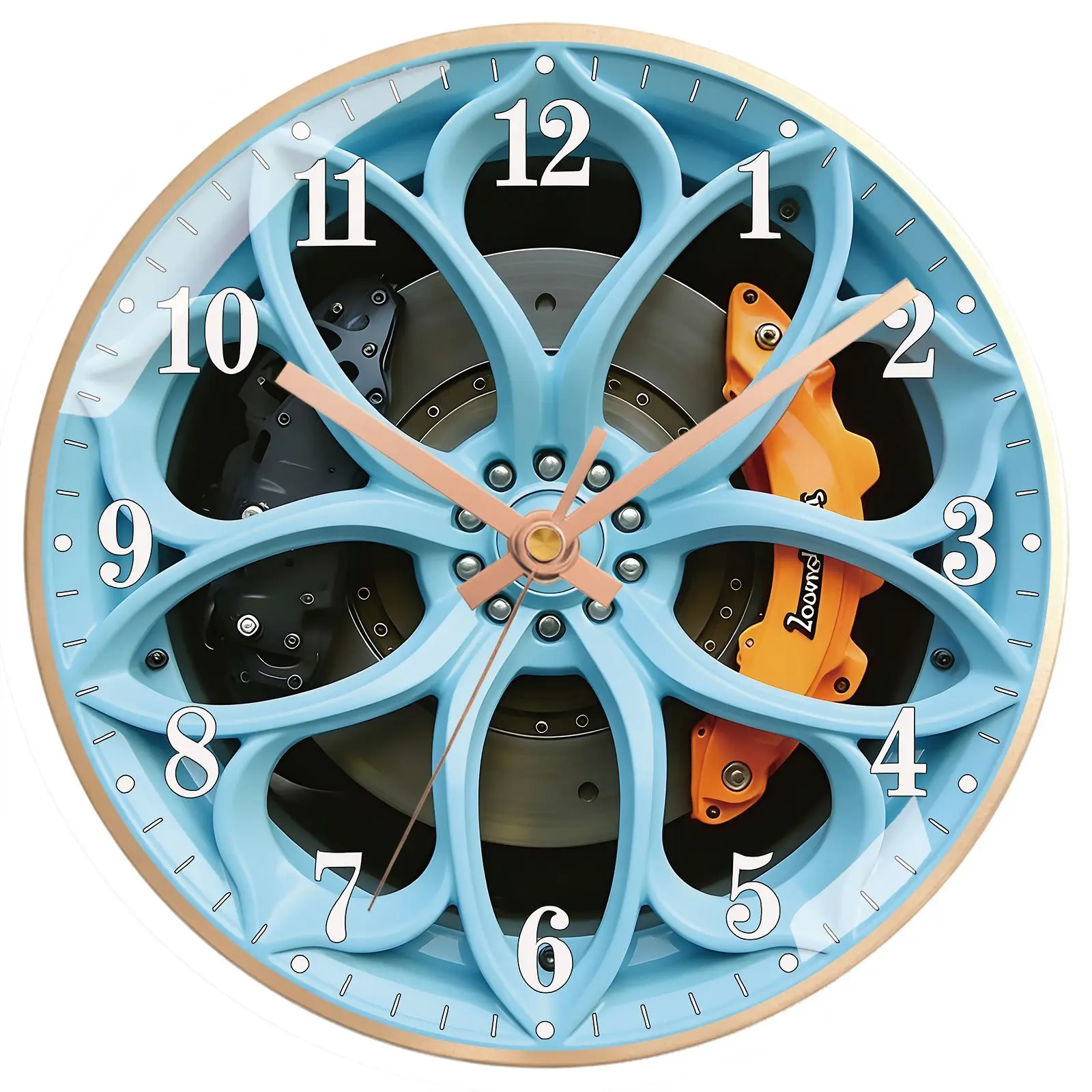 Original Mechanical Gear Industrial Wind Wheel Hub Creative Wall Clock, Non-punching Clock Wall-mounted Silent Quartz Clock