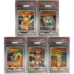 Diy Self Made PTCG Eevee Shout Rating Cards Refraction Color Flash Rating Card PTCG Collection Card Classic Gift Toys