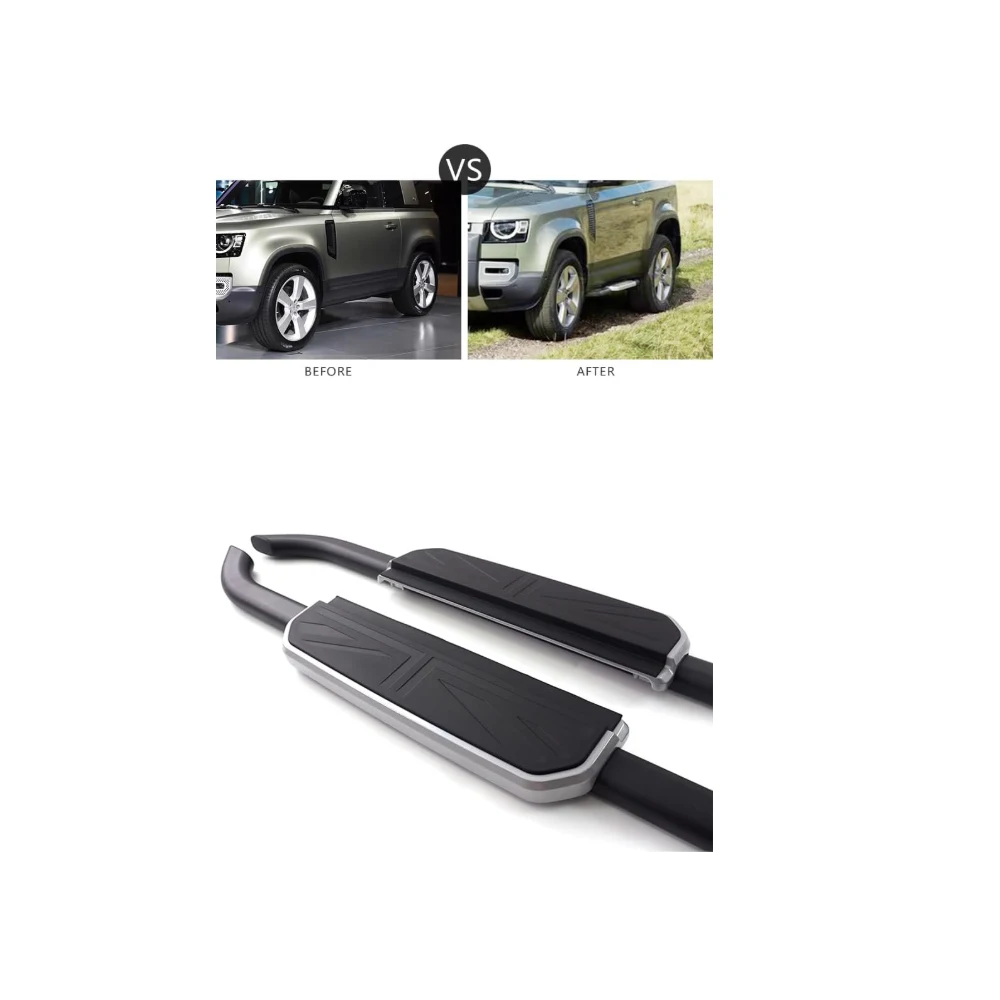 

2pcs Side Step For Land Rover Defender 90 2020-2025 L663 2door Running Board Pedal Rail Board