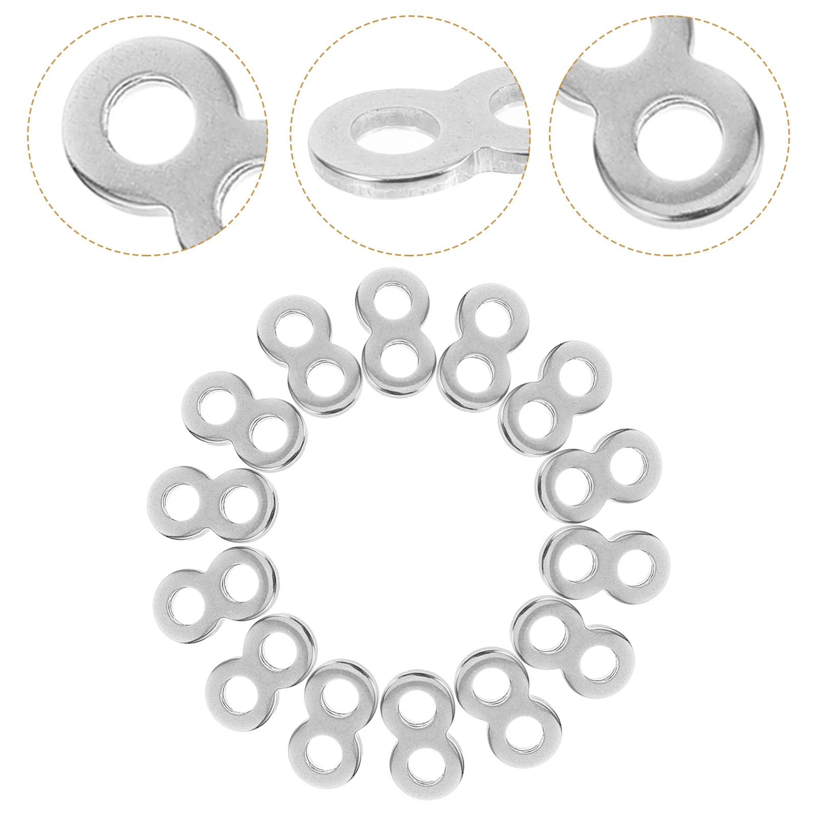 

20Pcs 8 Figure Fasteners Stainless Steel Tabletop Connectors Portable Lightweight Desktop Fastener Clips 8 Figure Fastener