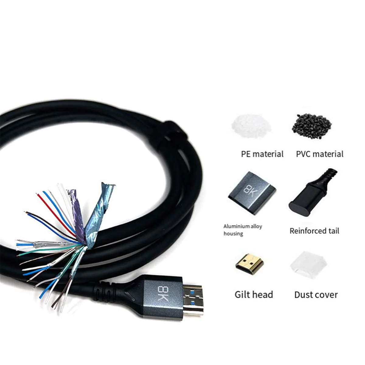 НОВИНКА!! 8K HDMI-совместимый кабель 2.1 4K @ 120 Гц 8K при 60 Гц 48 Гбит/с Высокая скорость для видеокабеля ПК Ноутбук Проектор