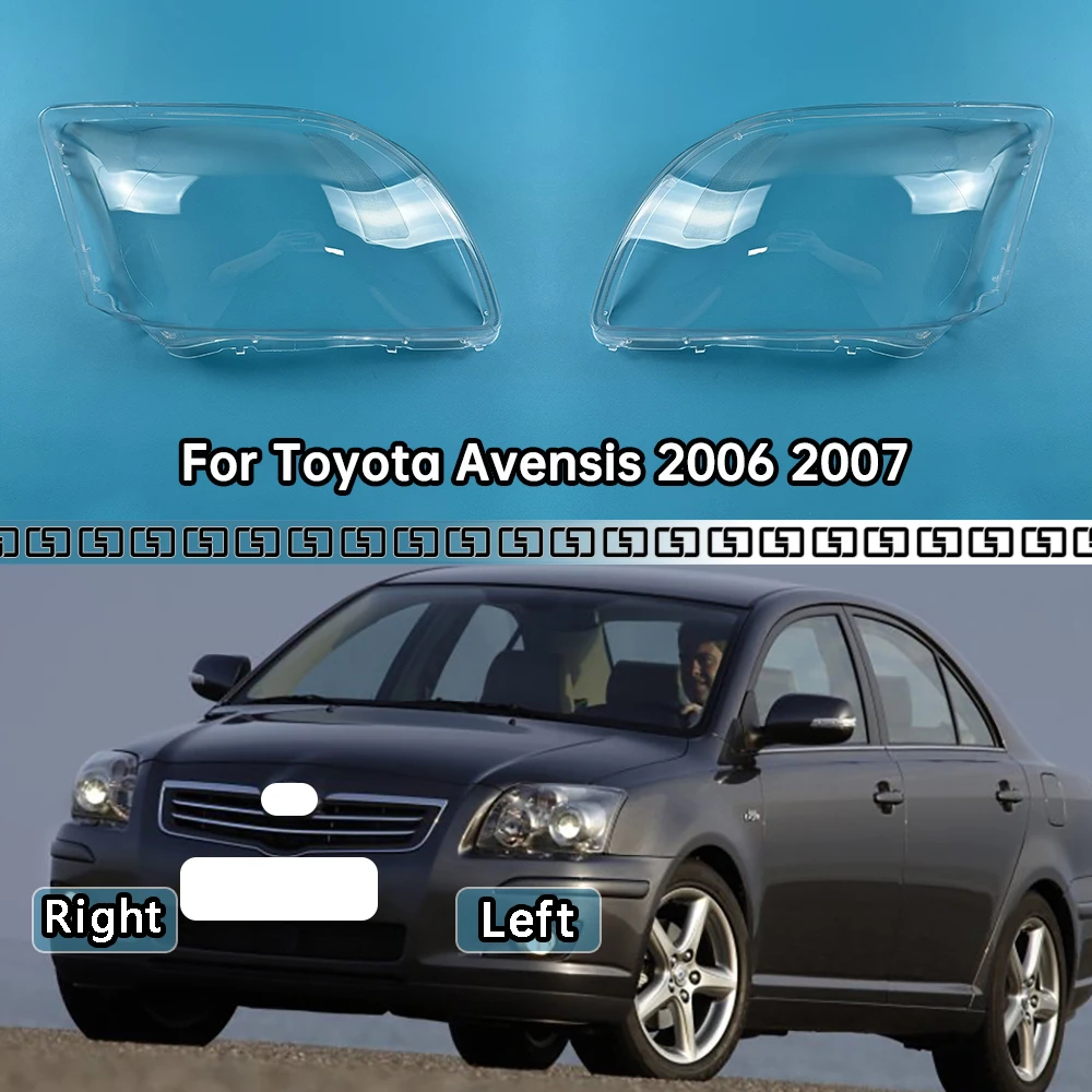 

For Toyota Avensis 2006 2007 Car Accessories Headlamp Cover Transparent Lampshade Headlight Shell Plexiglass