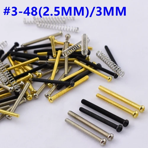 1 juego # 3-48 (2,5 MM) / 3 MM Pastillas Humbucker para guitarra eléctrica Tornillos de ajuste de altura - KR (Origen)