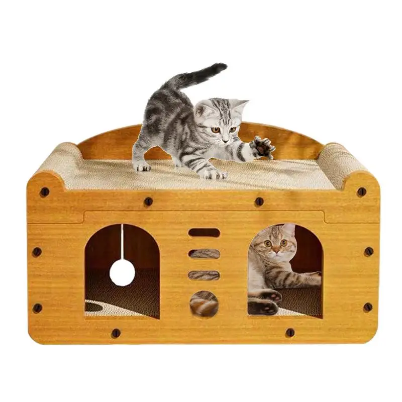 

Cat Scratching Bed Cardboard Large Cat Scratcher Toy Wear-Resistant Kitten Scratch Bed Cat Design Claw Grinder For Exercise Toy