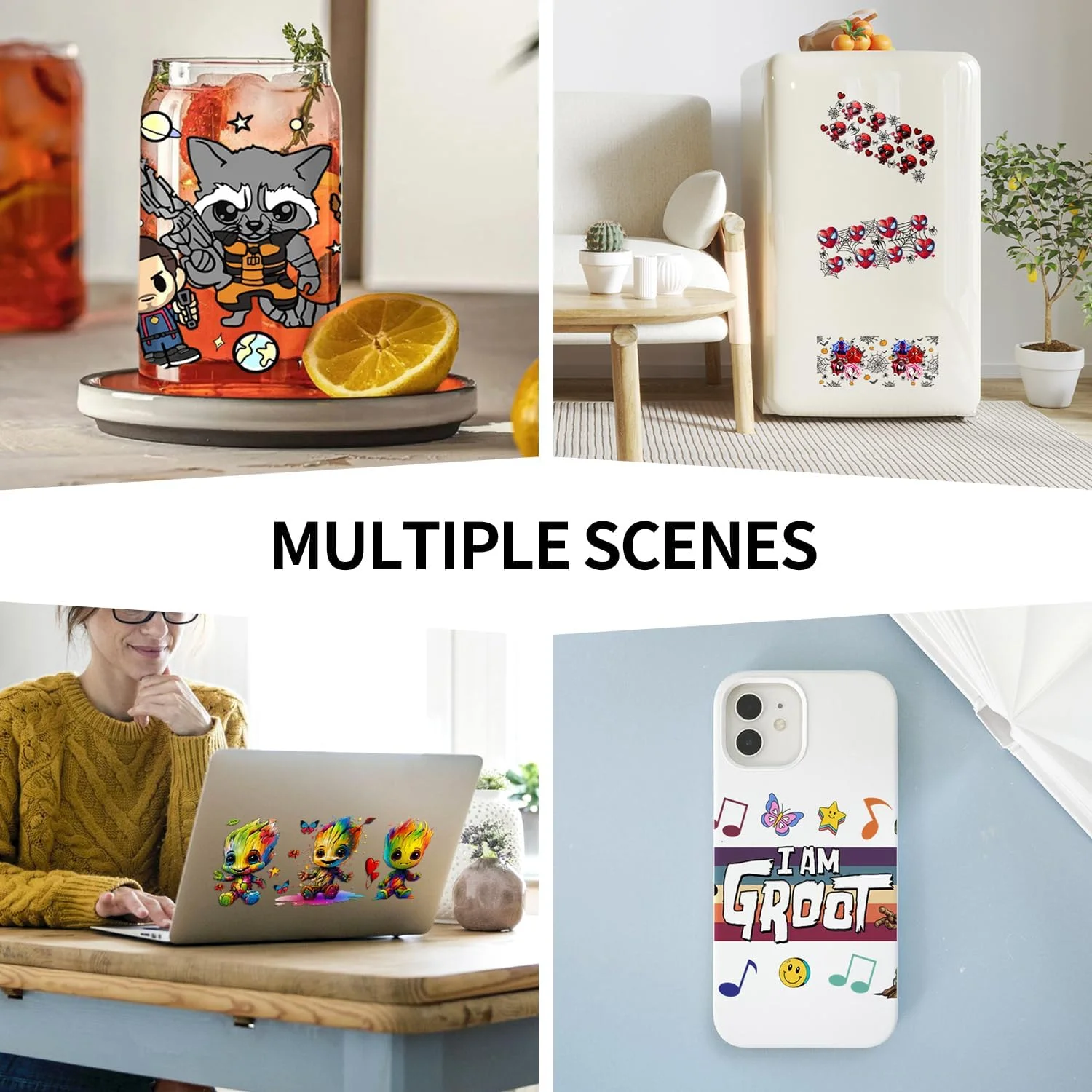 Neue 15 Designs Beliebte TV-Serien Sesam Cartoon Elmo Bert 16oz UV DTF 3D Aufkleber Folien Wraps Glasdosen Becher Bastel-DIY-Geschenk – Detail 3