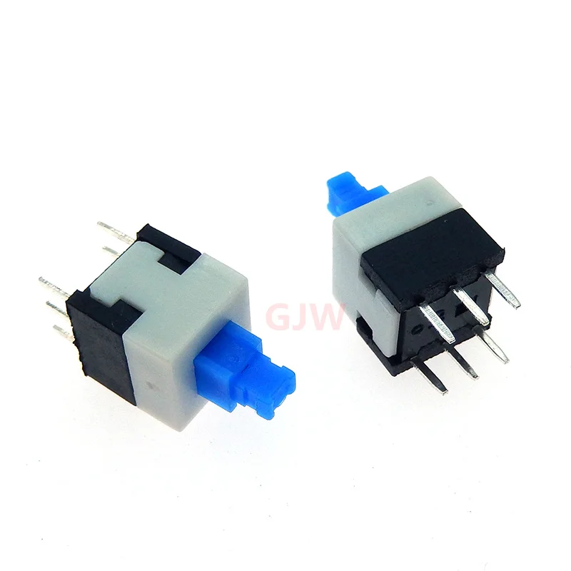 30PCS 8X8MM 6PIN Self lock push button switch Micro TAcT Key Switch Self-locking power SWITCH ON/OFF 8*8 8X8 inching