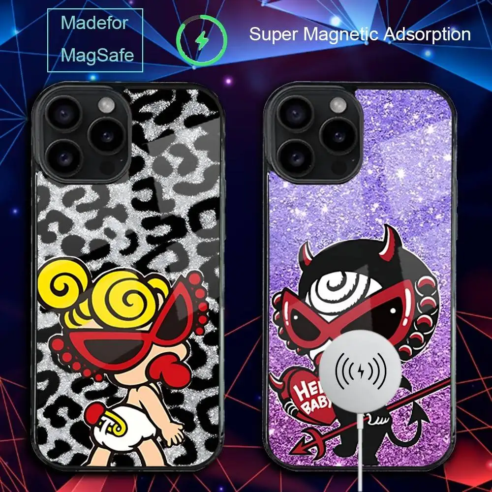 

H-Hysteric Cute M-Mini Phone Case For iPhone 17,16,15,14,13,12,11,Pro,Max,Plus,Mini,SE4,E Magnetic Magsafe Wireless Charging