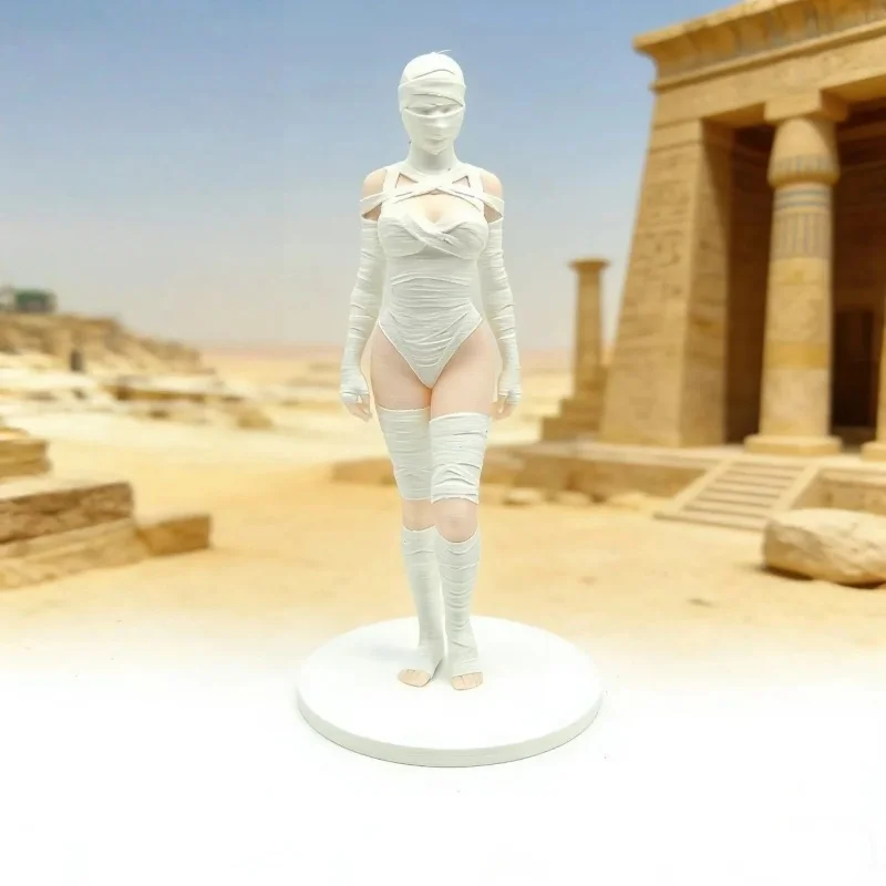 Egyptian Pyramid Mummy Girl Figurine Two Color 3D Printing Handmade Sexy Girl Desktop Ornament Office Bookshelf Decor Craft