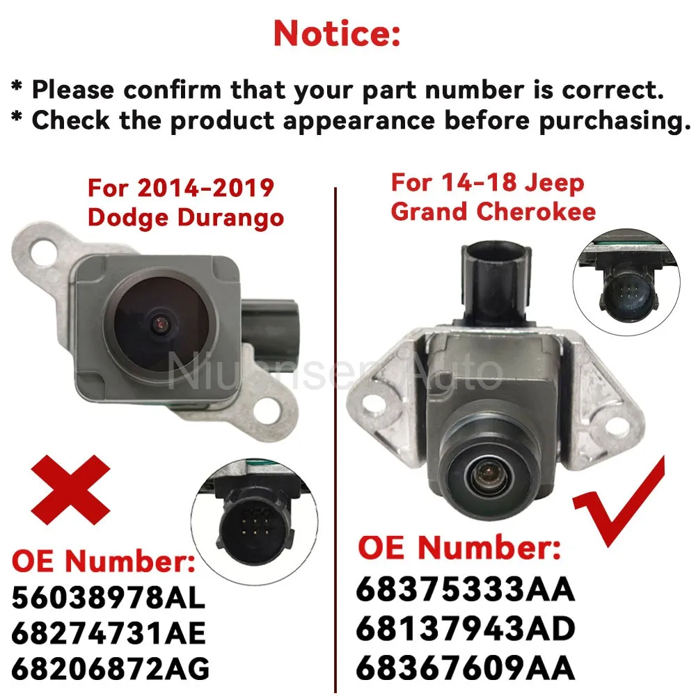 68375333AA 68137943AD 68367609AA For Jeep Grand Cherokee 2014-2018 Car Reverse Rear View Backup Assist Parking Camera