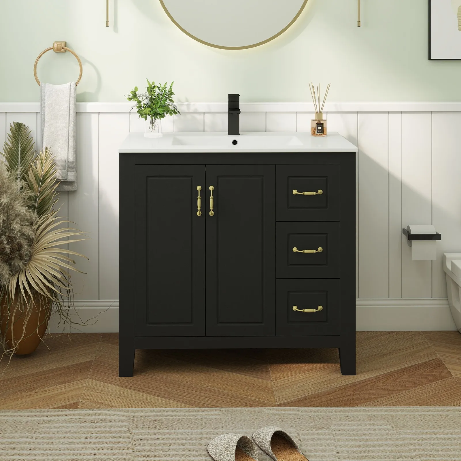 

36" Bathroom Vanity with Sink | Complete with Soft-Close Doors & Drawers