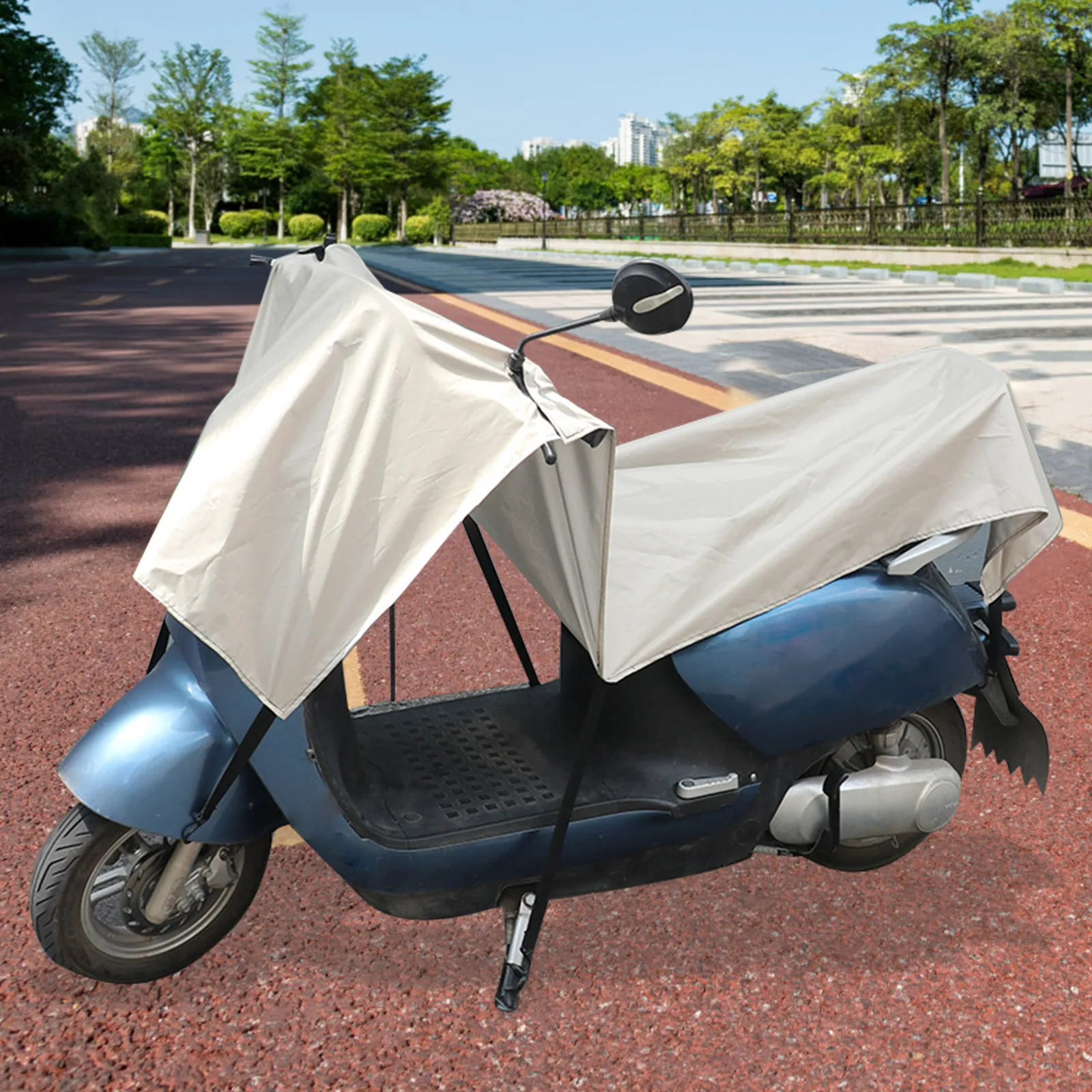 

Motorcycle Cover 72X250Cm Waterproof Uv Resistant For Scooters Bikes Electric Motorcycles Outdoor Storage Windproof Bike