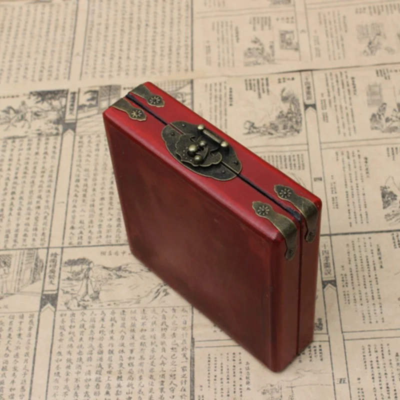 Chinese antique square box classic packaging box compass wooden box antique storage box