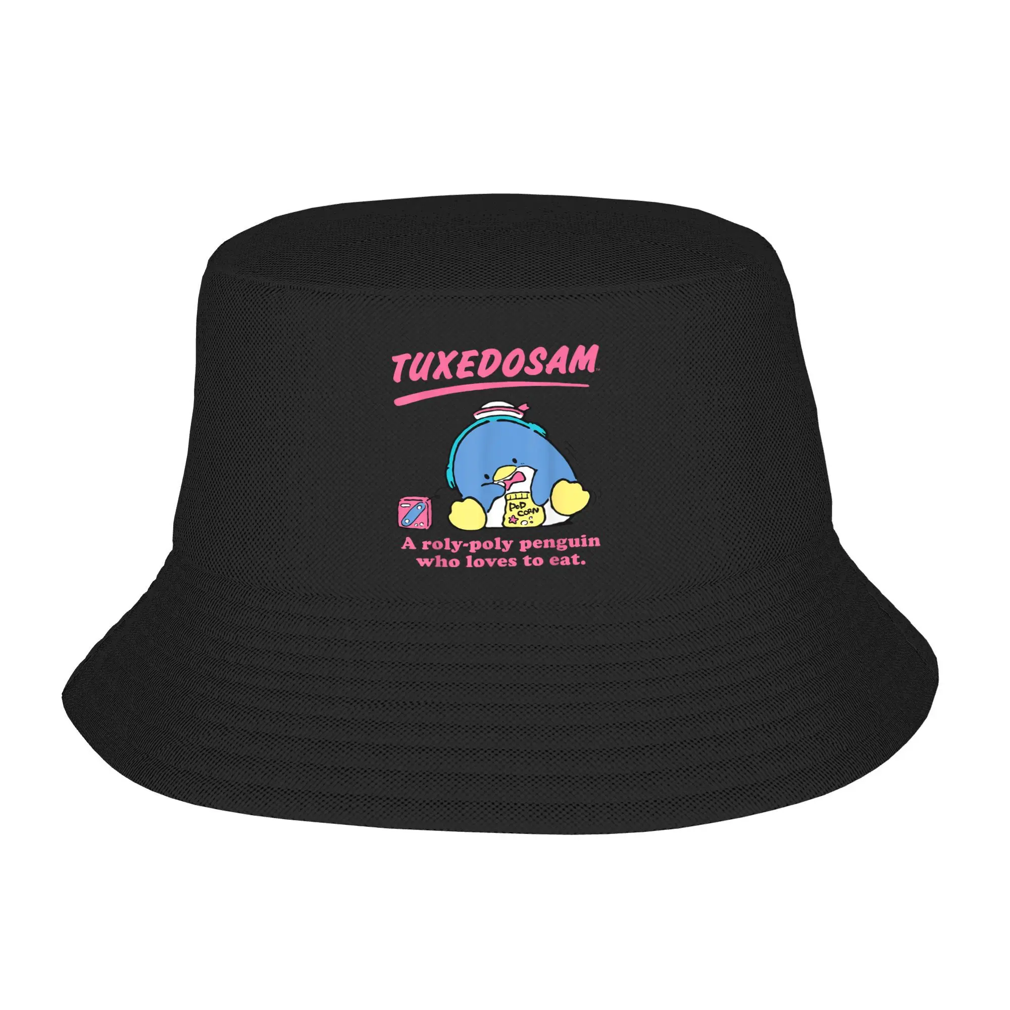 

Sanrio Tuxedosam Bucket Hat For Unisex Fisherman Hats Funny Fishing Caps Breathable Outdoor Custom Sun Hats