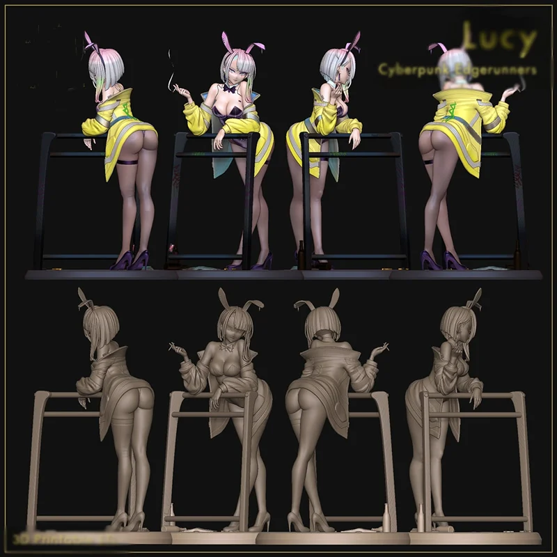 24CM Mythical Character 5961 Lucy Bunny Ver 3D Printing Unassembled Unpainted Custom Jigsaw Puzzle GK Figure Model Kit T_0103