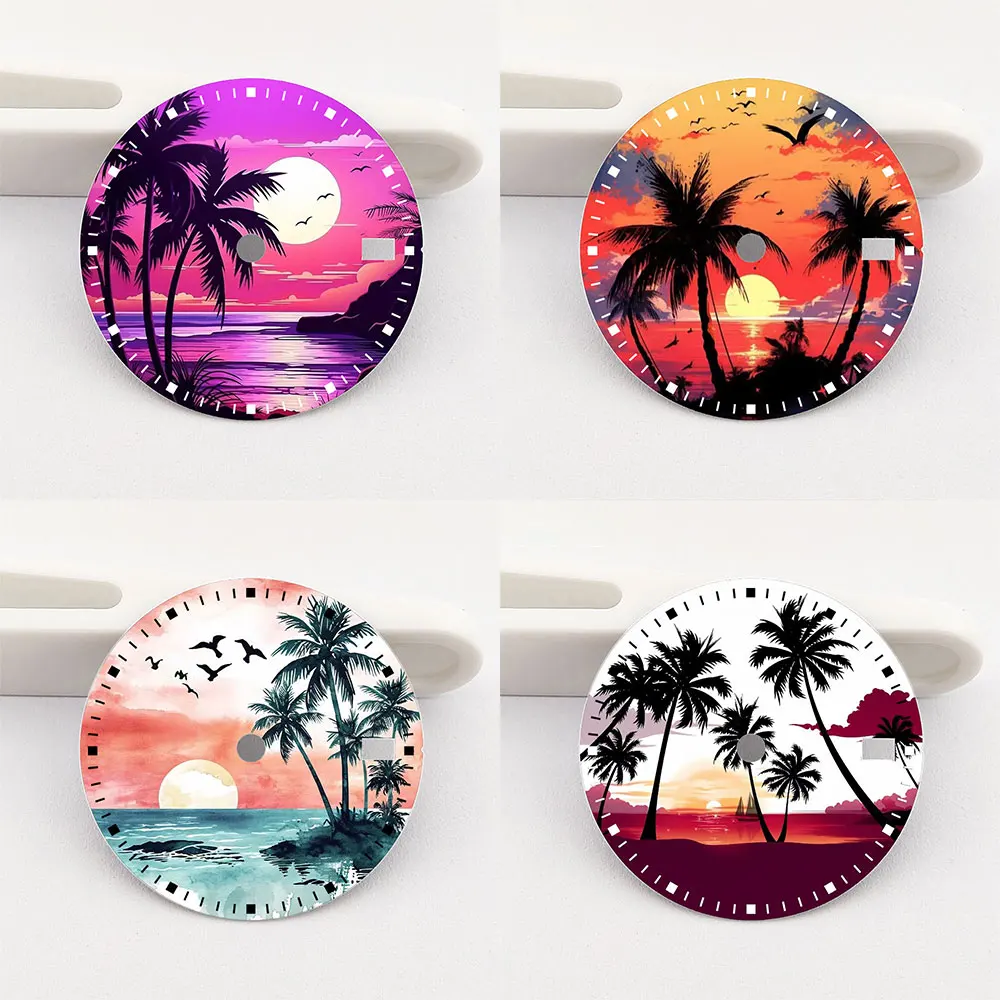 

Циферблат часов, циферблат 28,5 мм, циферблат NH35, креативный циферблат серии с цветной печатью подходит для аксессуаров для часов с механизмом NH35/36