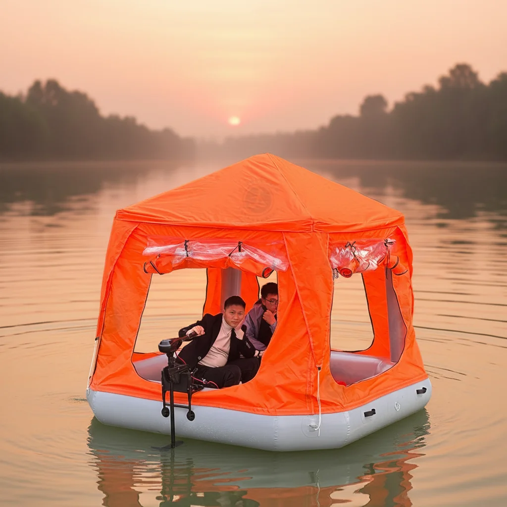 

Outdoor Camping Foldable Portable Inflatable House Water Floating Raft Tent for Family or Friends