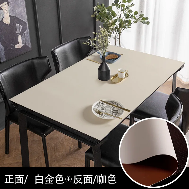 Leather tablecloth waterproof table cloth Heat-resistant table mat office Desk tablecloth customize leather table protector