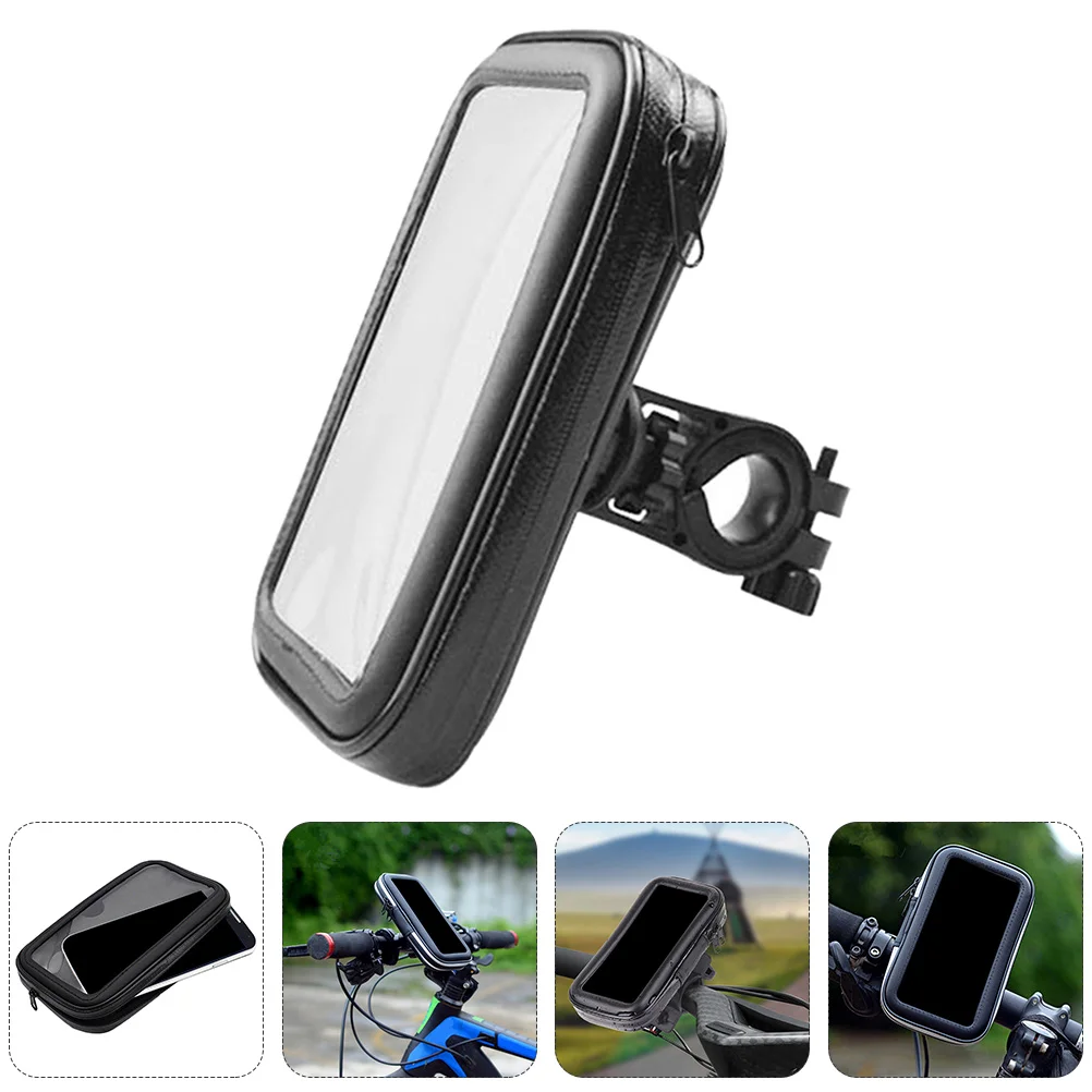 

Mobile Phone Waterproof Bag Bike Handlebar Holder Motor Cell Pouch Pu Mount Bicycles Mounts Fitness