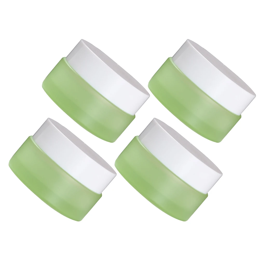 

4pcs ABS PP Toiletries Packing Box Travel Lotion Bottle Refillable Container Empty Cream Jar Screw Storage Sample Bottles Leak