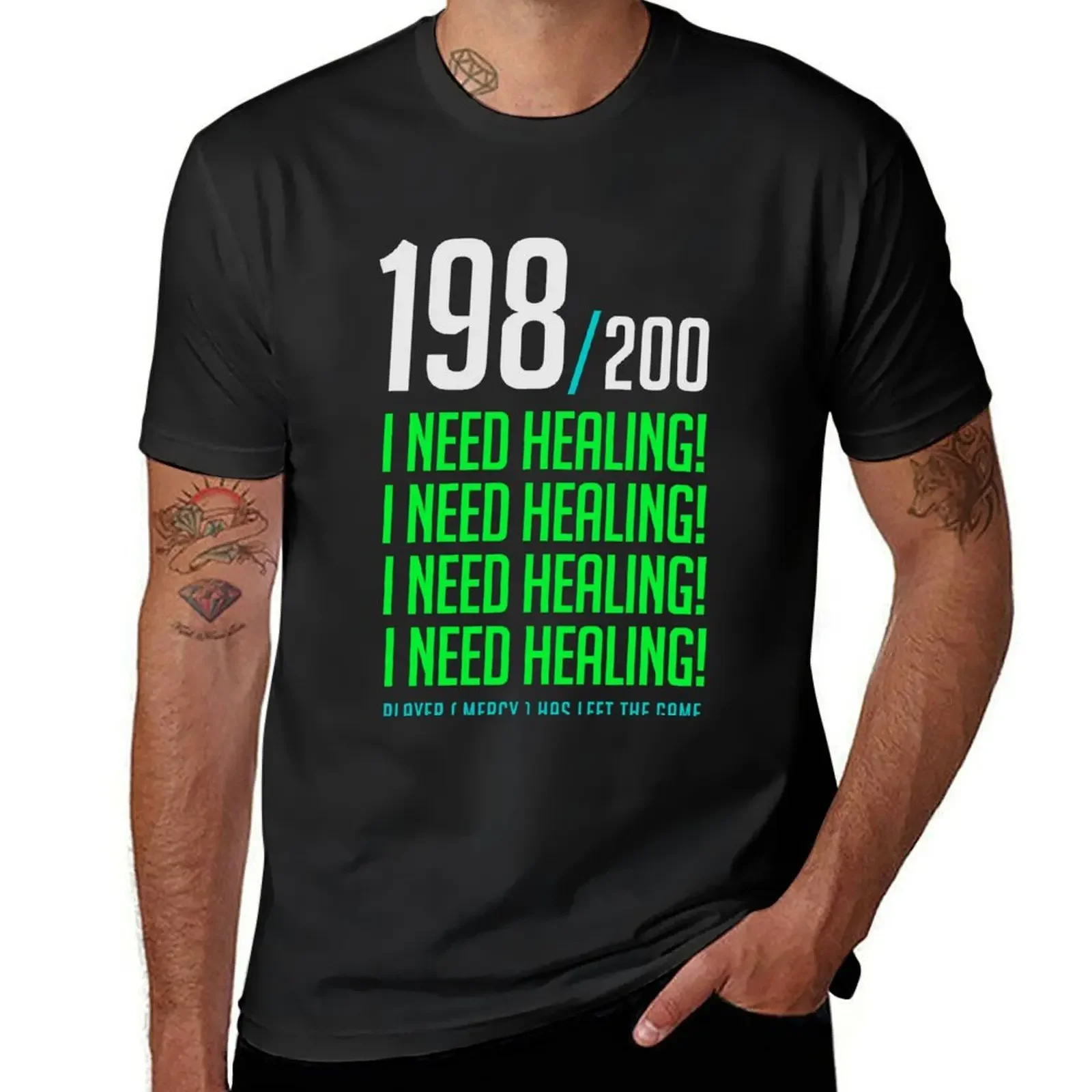 198/200 I NEED HEALING! player has left. T-Shirt tees vintage clothes new edition cute clothes Men's clothing