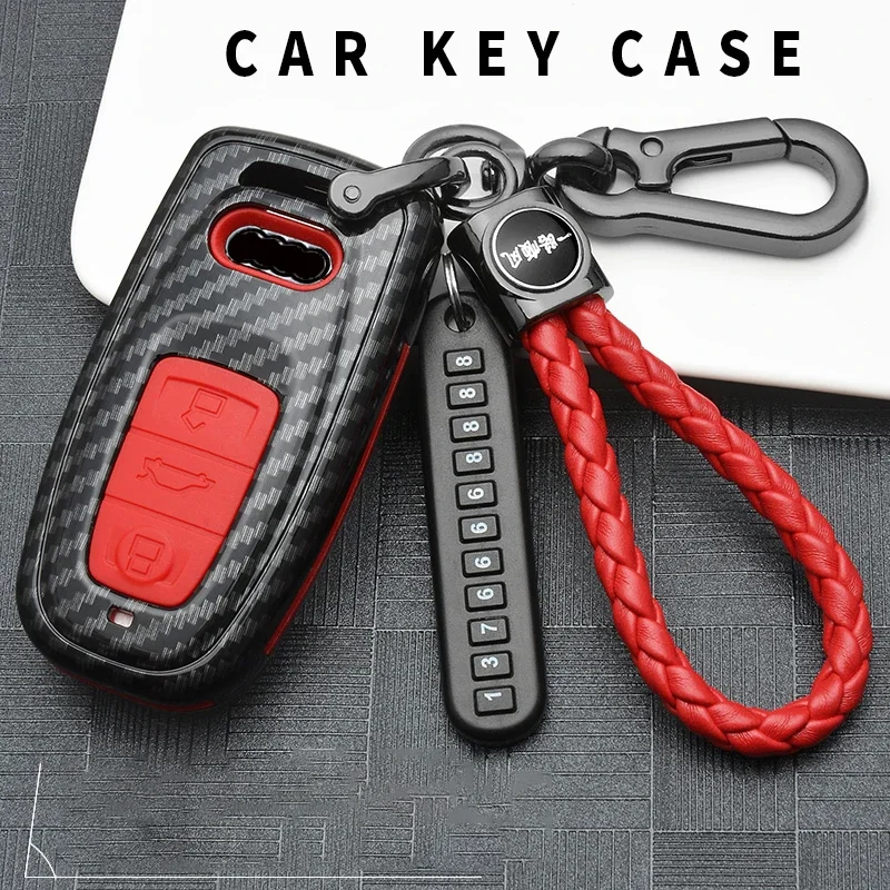 

Car Key Protected Case Cover for Audi A1 A3 A4 A5 A6 A7 A8 Quattro Q3 Q5 Q7 2010-2015 Key Chain Auto Accessories