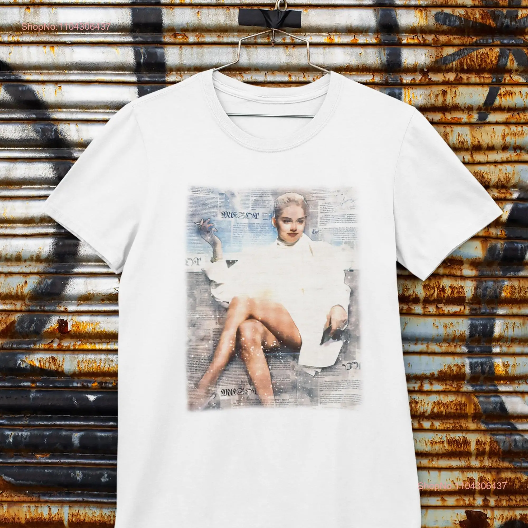 Vintage Retro Basic Instinct fan art Sharon Stone  T Shirt for fans long or short sleeves