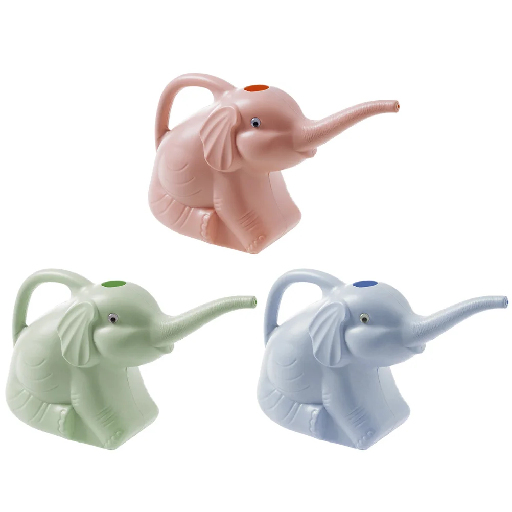 

3pcs Watering Can Cute Elephant Shape Garden Tool For Flower Pots Reusable Portable Practical Kettle Gardening Supply
