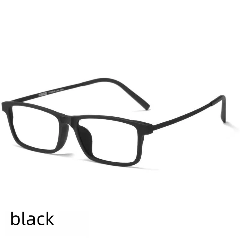 

54mm Ultra Light Square Eyeglasses Frame For Men And Women Titanium Flexible Legs With TR90 Rim Eyewear Spectacles Frame 8836X