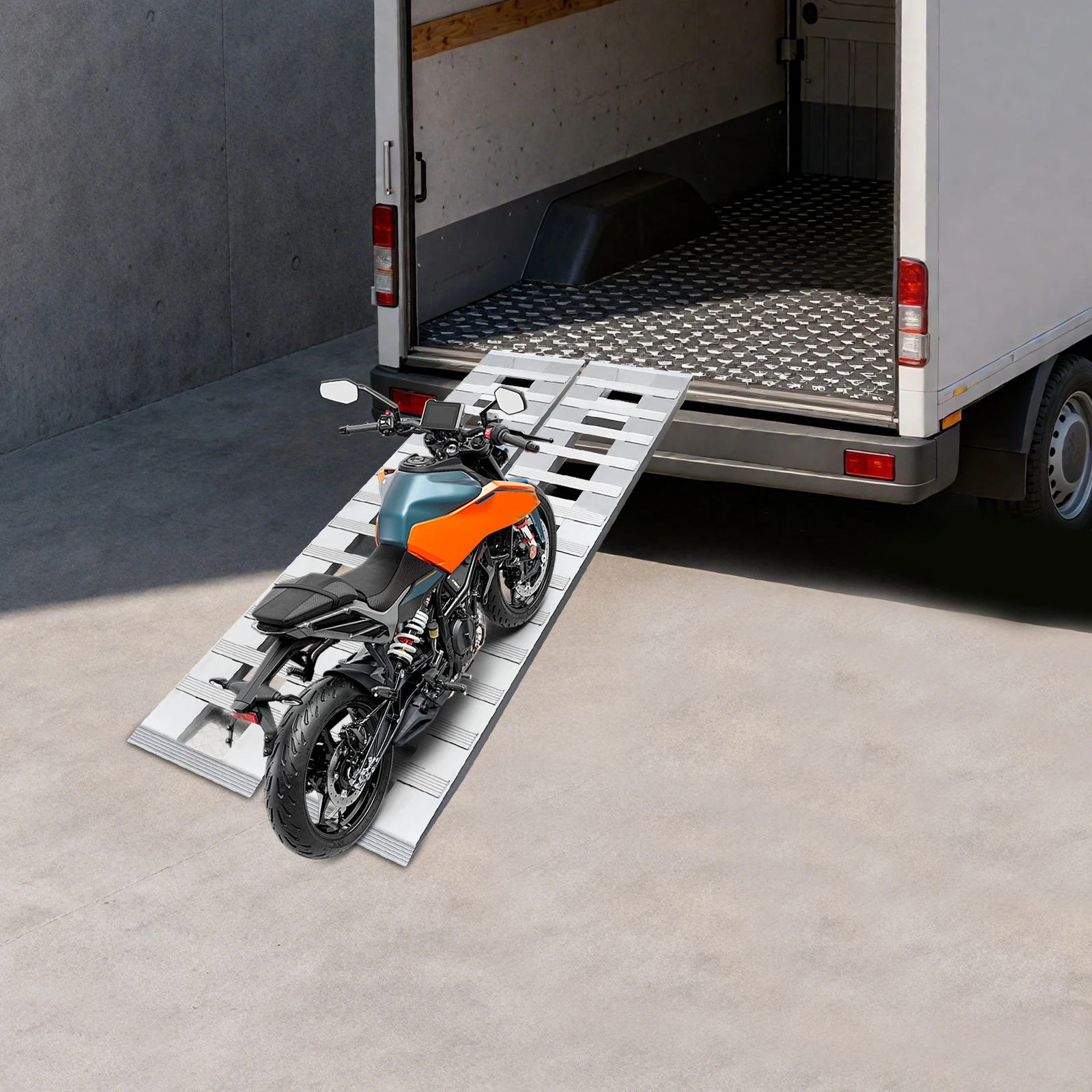 2 rampas de remolque para coche y camión de 80x15 pulgadas, rampas de remolque de aluminio, rampas de carga, capacidad de carga de 6000 libras