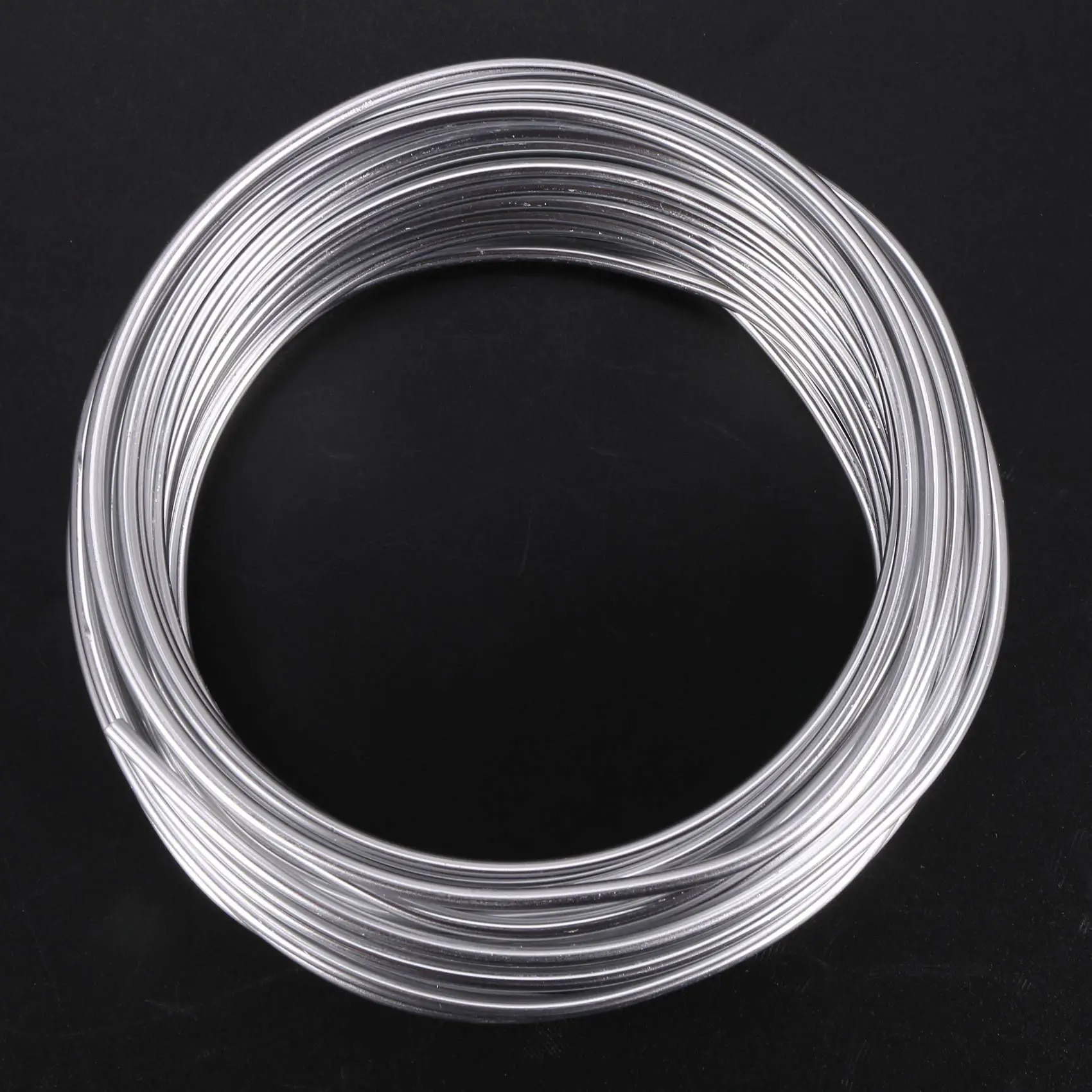 ABRW-3X alambre de aluminio de 3Mm, alambre de plata artesanal de 10M para fabricación de joyas, arcilla, modelado, bonsái y modelo
