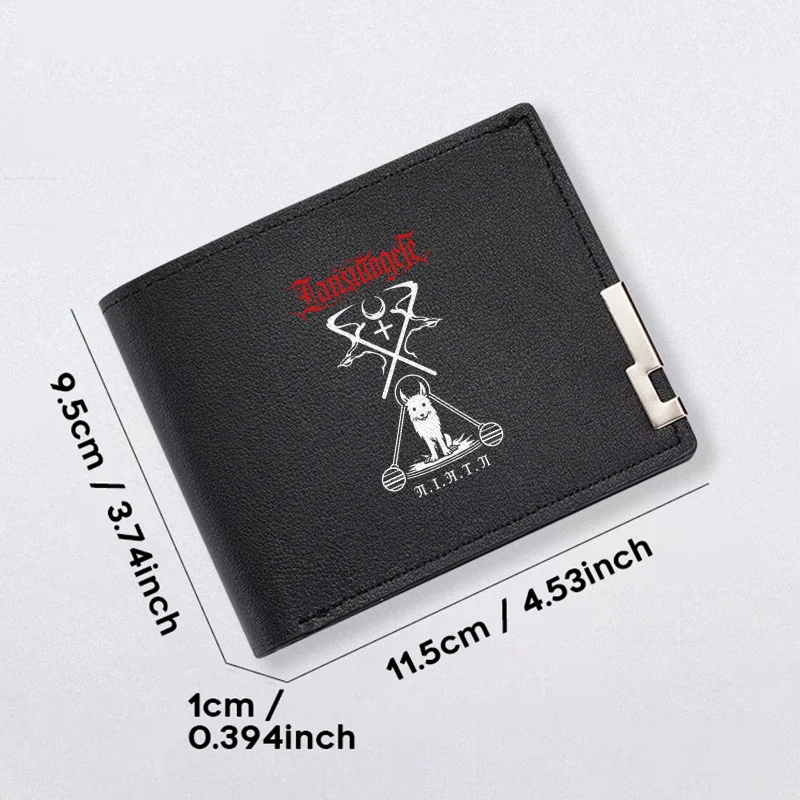 Zausithogefl 상징적 디자인 PU 가죽 지갑 미니멀리스트 비즈니스 스타일 남성용 컴팩트 지갑 내구성 경량 일상용