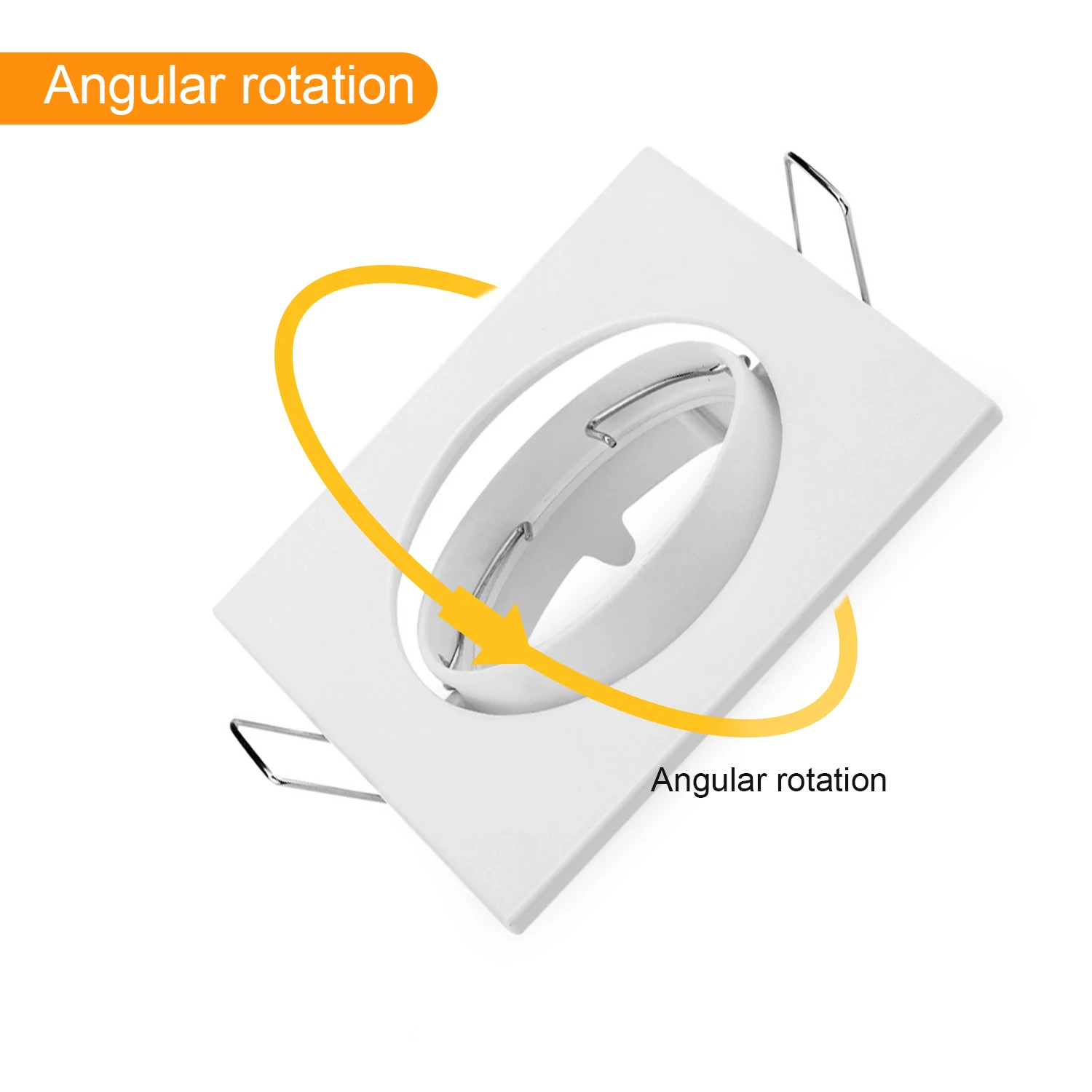 6pcs Round Led Downlights Ceiling Spotlight Holder Fixture Trims GU10/MR16 Socket Halogen Lamp  Fixtures