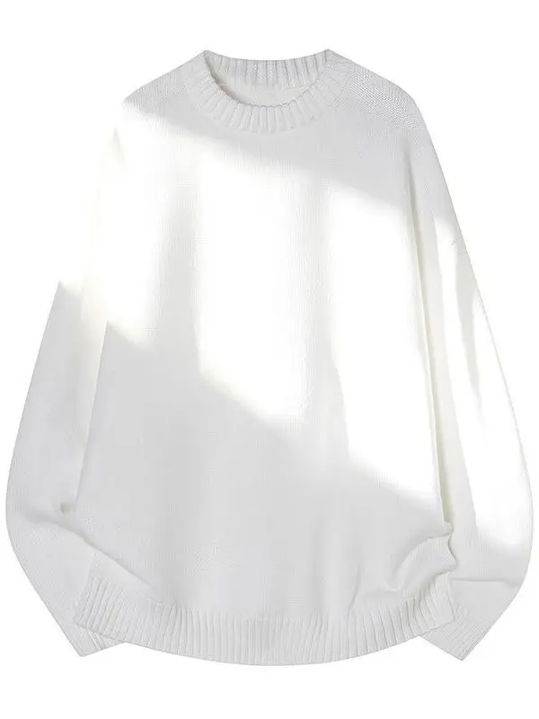 

Casual Knitted Sweater round Ne Base Layer Warmth Men Women Sle Autumn Winter New Arrival Loose Fit Long Sve Polyester...