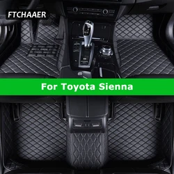 FTCHAAER Custom Car Floor Mats For Toyota Sienna 2003-2023 Auto Carpets Foot Coche Accessorie