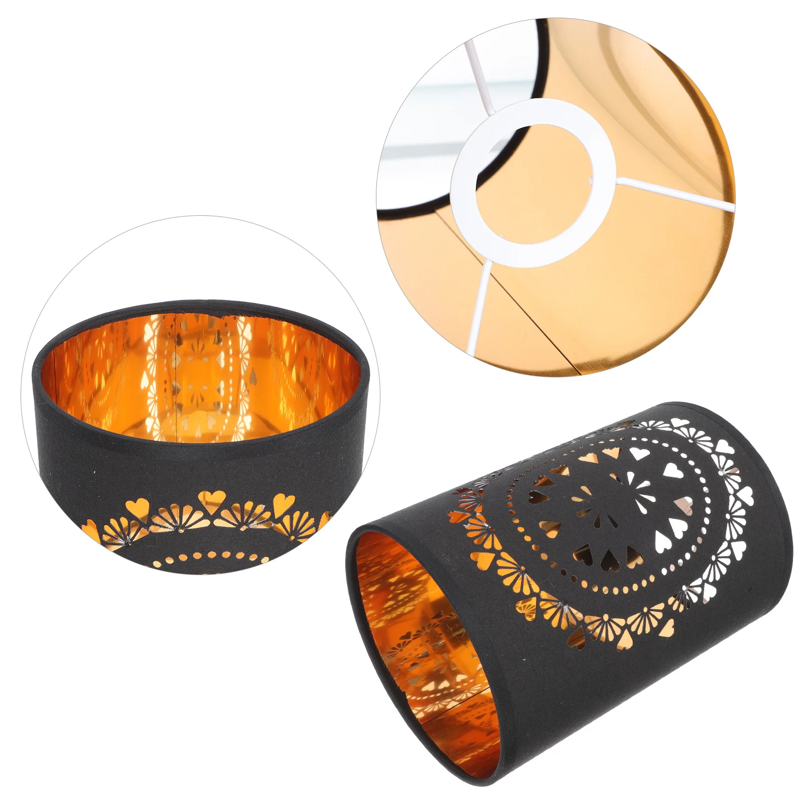 

Vintage Hollow Flower Pattern Lampshade Soft Warm Light Home Bedroom Decorative Dustproof Cloth Light Cover