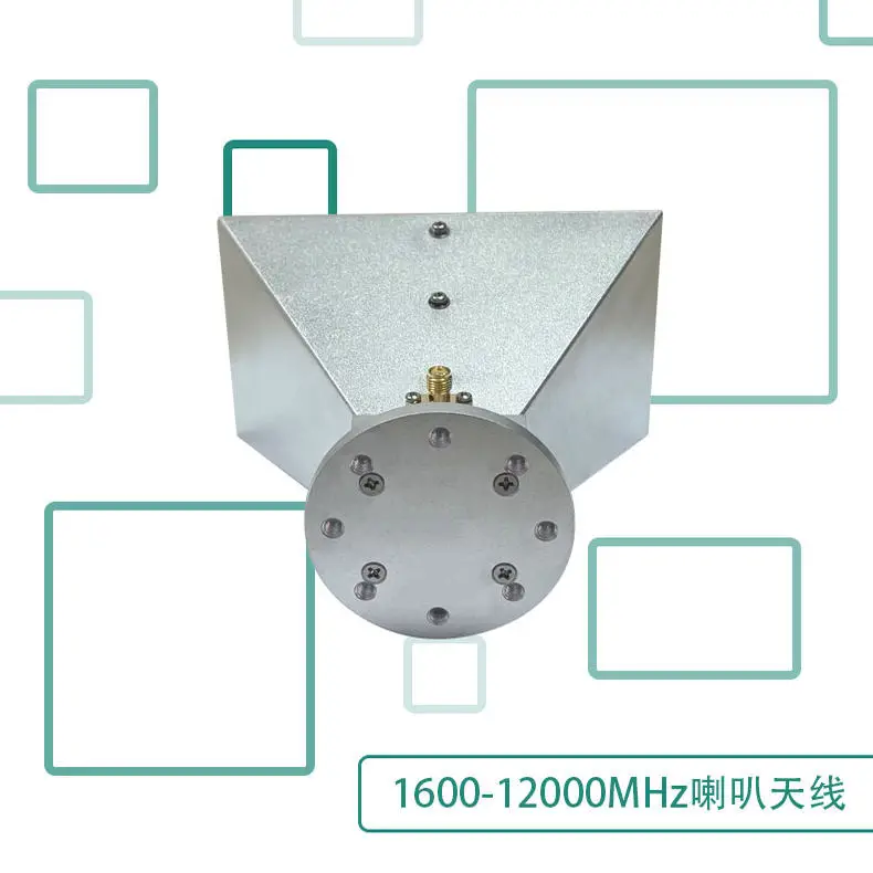 1.6-12GHz 16dBi Broadband Double Ridge Horn Antenna for C X Ku K Ka Band Testing