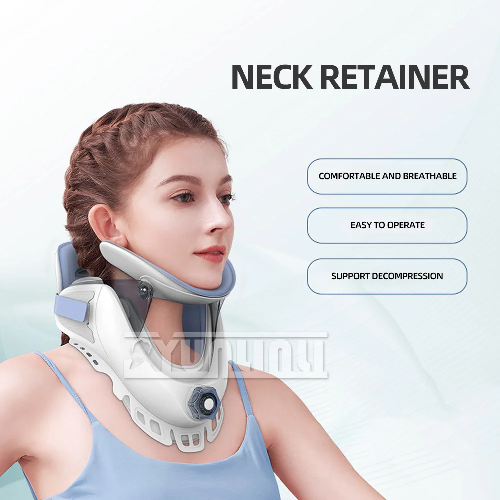 Inflatable Vertebra Spine Fixation Posture Corrector Neck Cervical Traction Retractor Collar Brace Stretcher Protector Orthosis