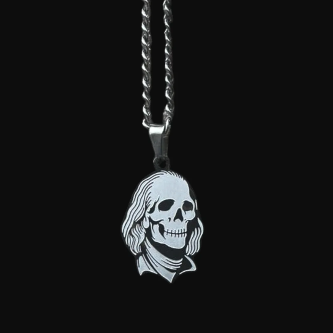 الهيب هوب بنيامين فرانكلين تند القوطي القلائد للنساء الرجال سلاسل مجوهرات من صلب لا يصدأ المختنق سلاسل قلادة الديكور #1