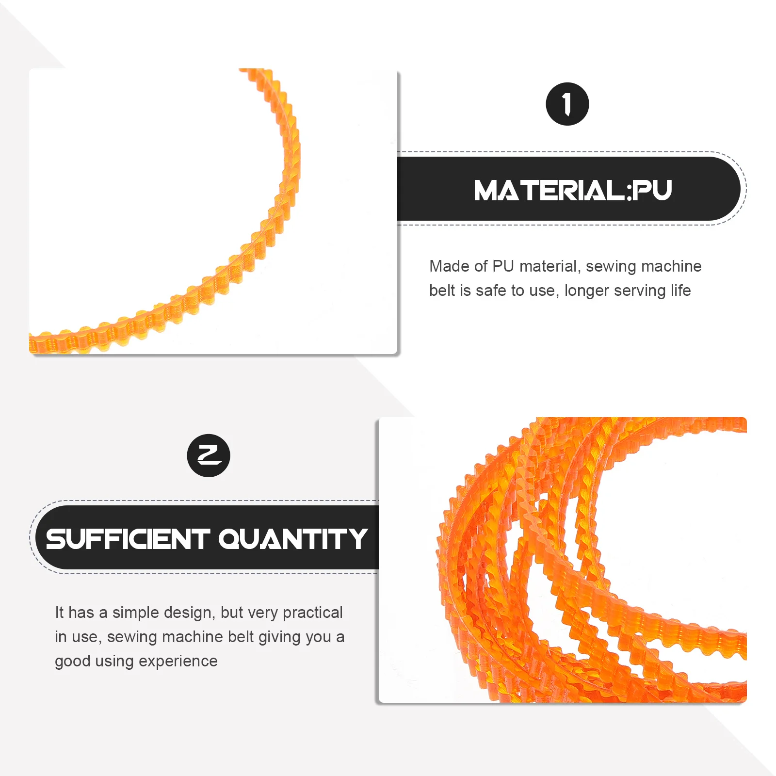 

10pcs Sewing Machine Belt Lightweight Pu Replacement For Vintage Belt Treadle Strap Craft Accessories Sewing Machine