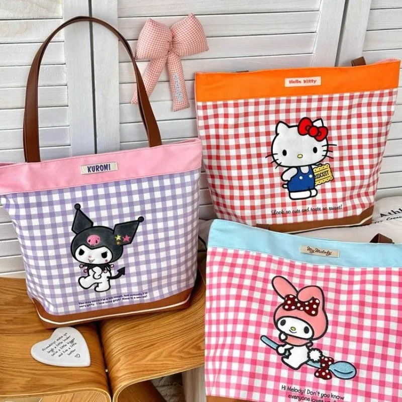 

Sanrio Hello Kitty My Melody Anime Kawaii Handbag Cute Pochacco Student Large Capacity Single Shoulder Storage Bag Gifts Toys